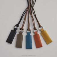 Étui de luxe personnalisé en cuir PU élégant pour parfum, baume à lèvres et rouge à lèvres, pochette cosmétique, sac pendentif