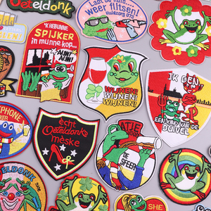 Paesi Bassi Oeteldonk toppe rana ricamo cartone animato Patch di ferro su animale ricamato emblema carnevale Patch per abbigliamento - Product Image 4