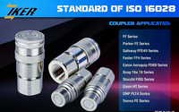 Raccord hydraulique NPT 3/4 po, connecteur rapide à face plate 1/2 po (ISO 16028) pour chargeuse compacte