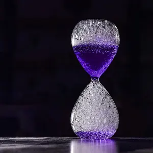 Großhandel Custom LOGO High Boro silicate Glas Wasser Flüssigkeit Sanduhr Timer Bunte Sand Timer Dekoration