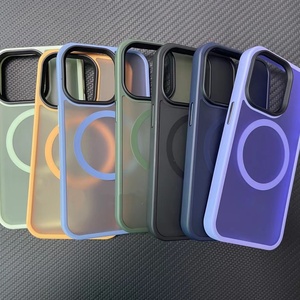 Coque de téléphone magnétique antichoc pour <span class=keywords><strong>iPhone</strong></span> 16 Pro Max, charge sans fil, dos mat translucide pour <span class=keywords><strong>iPhone</strong></span> 17 16 15 14 13 <span class=keywords><strong>12</strong></span> Pro - Product Image 1