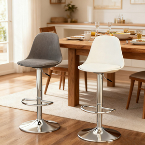 Modern Kitchen Restaurant Chairs High Bar <strong>Stool</strong> Chair with Swivel <strong>Height</strong> <strong>Adjustable</strong> Metal Table Dining Counter <strong>Stools</strong> - Product Image 4