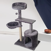 Mobilier pour chat : Condo en peluche multi-niveaux avec griffoirs, arbre à chat double pour l'escalade, design tendance et écologique