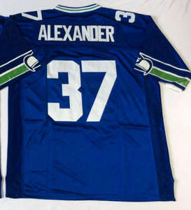 Retro 37 Sean Alexander 80 Steve Largent 96 Kennedy kualitas terbaik kaus Jersey sepak bola Vintage jahit Amerika lemparan US - Product Image 5