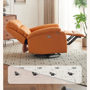 Sillón Reclinable Eléctrico Moderno para Adultos y Personas Mayores, Giratorio, con Masaje, Tapizado en Cuero PU, para Apartamentos y Hoteles - Product Image 3