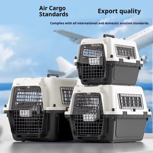 Transportadora de Mascotas para Viajes en Avión, Jaula de Plástico Portátil Grande, Aprobada por Aerolíneas, para Perros y Gatos, en Venta - Product Image 4