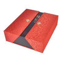 Boîte cadeau rigide à double ouverture personnalisée de luxe, impression personnalisée, estampage à chaud avec insert en mousse EVA pour l'emballage de thé, de vin ou de cadeaux