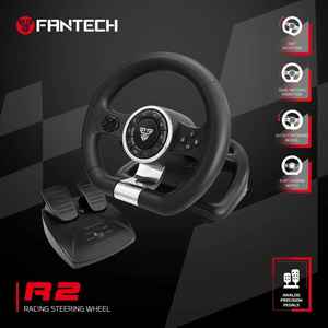 Volante de Carreras Fantech R2 180 °   Volante y Pedales de Carreras para PC, <span class=keywords><strong>PS3</strong></span>, PS4, XBOX y Switch, Juego Completo - Product Image 1