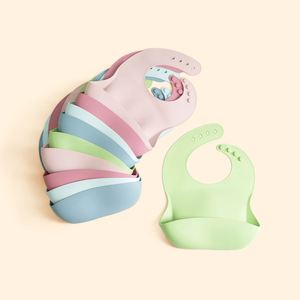 BPA Free Food Grade <b>Waterproof</b> <b>Silicone</b> Baby Bibs Microwave Dishwasher Safe Soft Toddler Feeding Bibs - Product Image 1