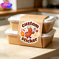 Autocollants personnalisés avec logo de marque, vinyle découpé, durables, imperméables, brillants, ensemble d'autocollants résistants à l'huile, étiquettes d'emballage pour aliments