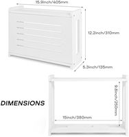Étagère murale en bois pour routeur WiFi, boîte de rangement pour routeur, gestion des câbles du modem, cache-rallonge, support en bois massif blanc