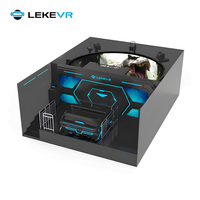 Cinéma orbital immersif 3D à œil nu LEKE, expérience visuelle VR en métal d'intérieur avec écran circulaire et rail