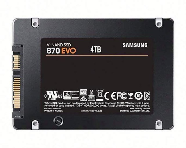 870 EVO 4TB SATA III 6GB/s V-NAND SSD MZ-77E4T0BW New Internal Solid State Drive for Desktop Applications