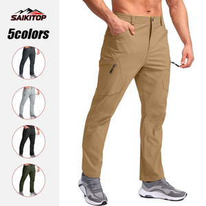 Pantalones de Trabajo para <span class=keywords><strong>Hombre</strong></span>, de <span class=keywords><strong>Senderismo</strong></span>, Secado Rápido, Ligeros, Impermeables, para Montaña, Pesca, Camping, Protección UV - Product Image 1