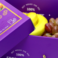 Personnalisation de boîte-cadeau de fruits haut de gamme avec boîte d'emballage écologique et personnalisation de boîte de couleur ondulée