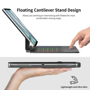 Funda con Teclado Magnético Desmontable <span class=keywords><strong>de</strong></span> Alta Gama, Ultra Delgada, <span class=keywords><strong>de</strong></span> Aleación <span class=keywords><strong>de</strong></span> Aluminio, para iPad Air 11" M2/M3/M4 - Product Image 4