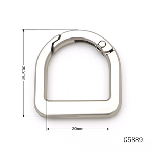 D hình dạng mùa xuân Clasp Túi phụ kiện kim loại đẩy cổng vòng khóa D Vòng Carabiner - Product Image 2