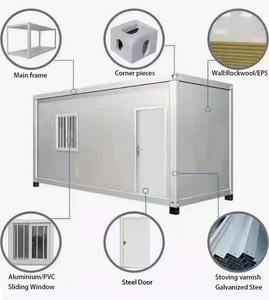 20ft pannello Sandwich pieghevole per ufficio contenitore prefabbricato <span class=keywords><strong>casa</strong></span> <span class=keywords><strong>Mobile</strong></span> pieghevole dormitorio campo da campeggio case Container rimovibili - Product Image 3