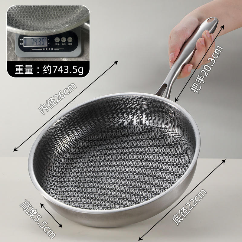 Poêle antiadhésive argentée 28cm