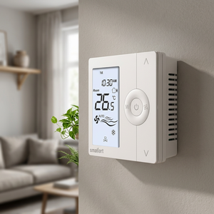 Smallart WiFi Smart <b>Thermostat</b> SM-2103-SDWM with 5C-35C Temperature Range and Surface Mount for Home & Hotel HVAC <b>Control</b> - Product Image 3