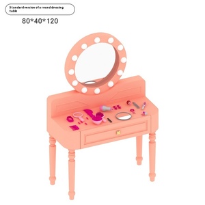 Kaimule Gia Đình Nhà Hàng Trong Nhà Bằng Gỗ Trang Điểm Bảng Công Chúa Mặc Quần Áo Đồ Chơi Cho Cô Gái Nhân Tạo Trẻ em' Sân Chơi - Product Image 4