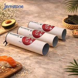 Envase de Cartón Impreso para Sushi con Botella Transparente para Salsa de Soya, Tubo de Papel de Grado Alimenticio para Rollos de Sushi - Product Image 2