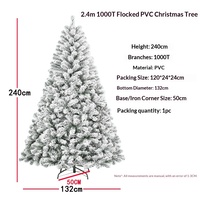 Sapin de Noël artificiel en PVC crypté, simulation réaliste, pour intérieur, maison, hôtel, décorations et ornements de Noël