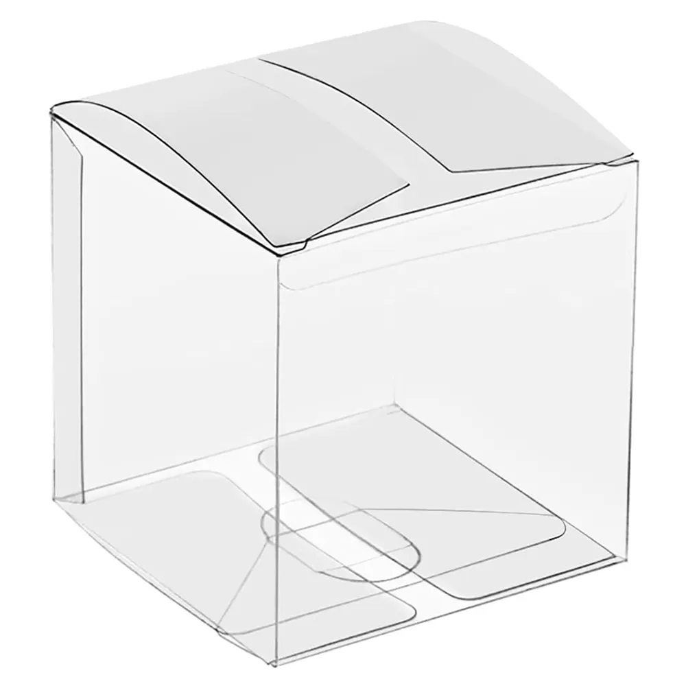 Caixa de embalagem transparente de <span class=keywords><strong>plástico</strong></span> para pet, caixa quadrada 3x3 de embalagem