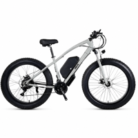 Vélo de montagne électrique à gros pneus pour adultes, batterie E-Bike, phare LED, suspension avant, frein à disque, vélo tout-terrain