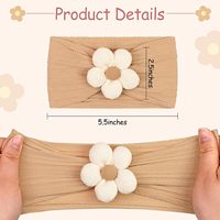 Bandeau en tricot pour bébé, doux et extensible, turban pour nouveau-né, bandeaux floraux bohèmes, accessoires mignons pour cheveux d'enfant