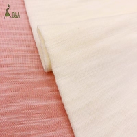 Hochwertiger 300GSM Cotton Slub 26S Double Yarn Strukturierter Single Knitted Stoff für umwelt freundliche atmungsaktive T-Shirts Wicking for
