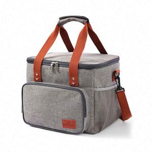 Sac à lunch isotherme en Oxford imperméable avec logo imprimé personnalisé, sac isotherme réutilisable pour la livraison de nourriture, sac de pique-nique - Product Image 1