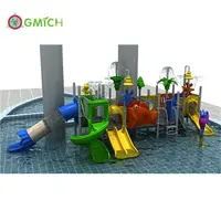 Brinquedo piscina de água slide slide plástico playground parque aquático equipamentos de playground slider para crianças preço