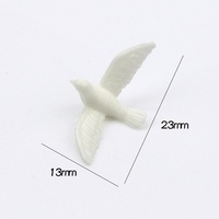 Accessoires pour maison de poupée 1:12, modèle de petite colombe blanche en résine 23*13MM, jouet miniature, décoration de scène de chambre, accessoires de photographie