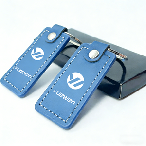 Porte-clés en cuir personnalisé promotionnel, porte-clés de voiture de luxe en cuir PU multi-formes avec logo - Product Image 3