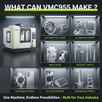 Centre d'usinage vertical CNC VMC955 pour la fabrication métallique, équipement de fraisage robuste