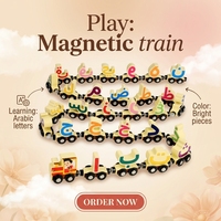 Train en bois avec blocs de lettres arabes, wagons connectables, jouet éducatif pour la reconnaissance de l'alphabet, pour enfants garçons et filles