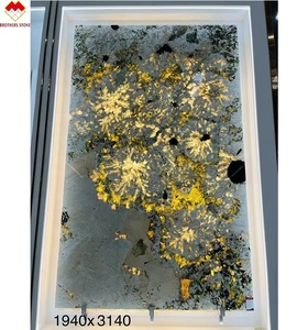 ब्राजीलियाई पारभासी अल्पिनस ग्रेनाइट सुपर क्रिस्टल विदेशी प्राकृतिक बैकलिट पेटागोनिया क्वार्टजाइट पत्थर की दीवार पैनल - Product Image 2