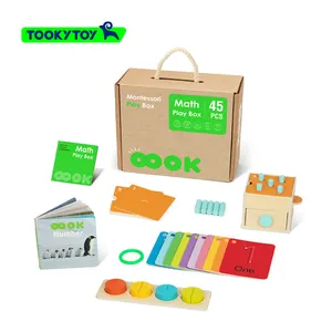 Ensemble de jeux mathématiques Montessori en bois, puzzle sensoriel de <span class=keywords><strong>fractions</strong></span>, géométrie, apprentissage des nombres, boîte éducative pour enfants - Product Image 1