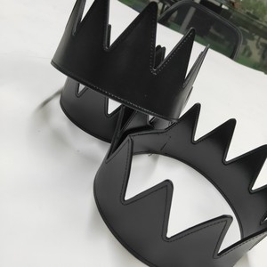 Chapeau magique en cuir personnalisé, chapeau/couronne d'anniversaire pour les fêtes, fournitures pour fête d'Halloween, cadeaux, logo personnalisé. - Product Image 2