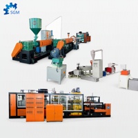 SHUANGJI Nouvelle Machine Automatique de Formage de Boîtes Alimentaires en Mousse PS, Contrôlée par PLC, Moteur et Pompe 380V 204kW, Haute Sécurité, Écologique