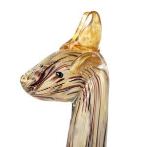 Scultura di Giraffa in Vetro, Statuetta Artistica, Ornamento Decorativo per Casa, Esposizione su Mensola o Tavolino, Design Moderno - Product Image 3