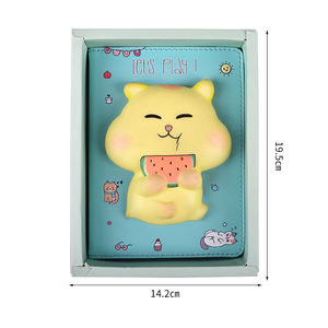 Carnet de notes créatif 3D mignon de dessin animé, carnet de bord à couverture rigide, anti-stress - Product Image 3