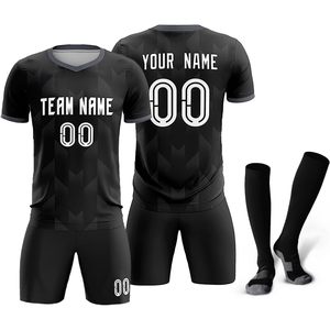 Pantalones Cortos de Fútbol Personalizados Unisex para Adultos, Cuello en V, Absorbentes de Humedad, Uniforme de Equipo Sublimado, Ropa Deportiva de Fútbol - Product Image 1