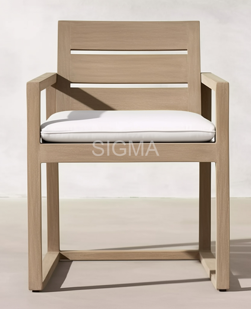 Wholesale Outdoor Patio Furniture Outdoor Dining Chairs Teak Wood Frame Set Garden Chairs