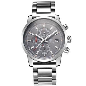 BEBYAR 5102 Montre-bracelet sport en acier quartz de luxe pour homme, montre de mode haut de gamme avec affichage du cadran à aiguilles, montre d'affaires pour homme - Product Image 6