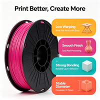 DIMENFIL PLA Filamen Dasar Magenta 1.75mm 1KG 200C Tanpa Melengkung Bahan Cetak 3D FDM Warna Cerah Trendi Barang Terlaris