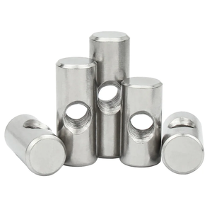 Vis M5 M6 M8 en acier au carbone à tête plate polie, goujons croisés et écrous cylindriques fendus pour l'<span class=keywords><strong>assemblage</strong></span> de meubles en bois - Product Image 1