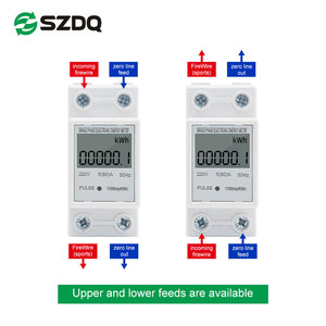 ZDS-201 60A Din Rail một pha hai <span class=keywords><strong>d</strong></span>ây LCD kỹ thuật số Đồng hồ điện với độ chính xác an toàn 1.0% kWh AC 220V 50Hz - Product Image 3