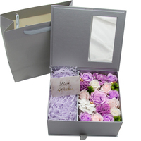 Lism — boîte en forme de Rose avec fenêtre en pvc transparente, emballage cadeau, boîte à fleurs je t'aime maman, nouveau produit